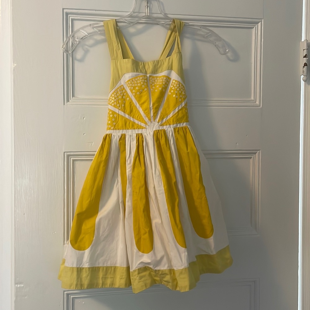 Mini Boden girls lemon dress